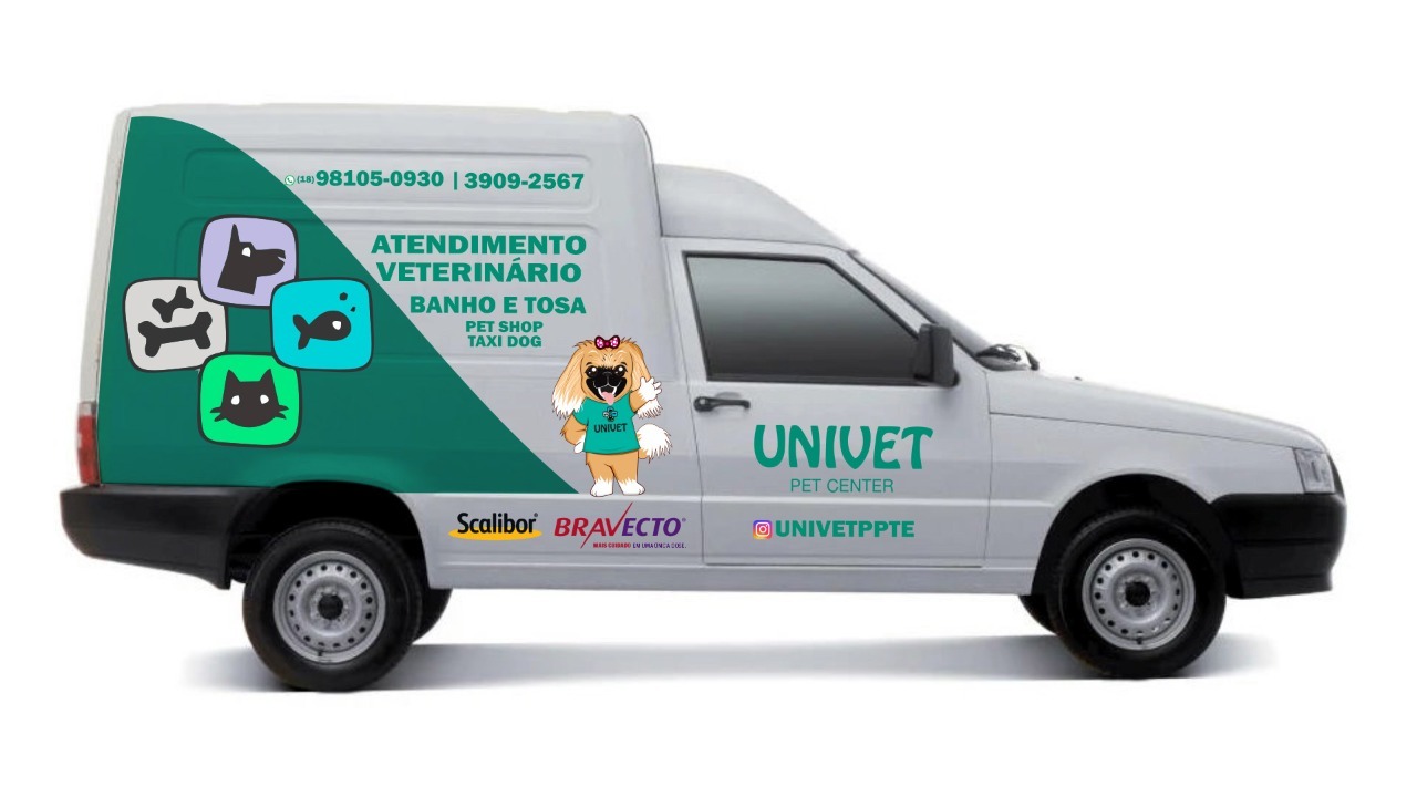 Van Taxi Dog Univet Pet Center em Presidente Prudente - transporte seguro de pets